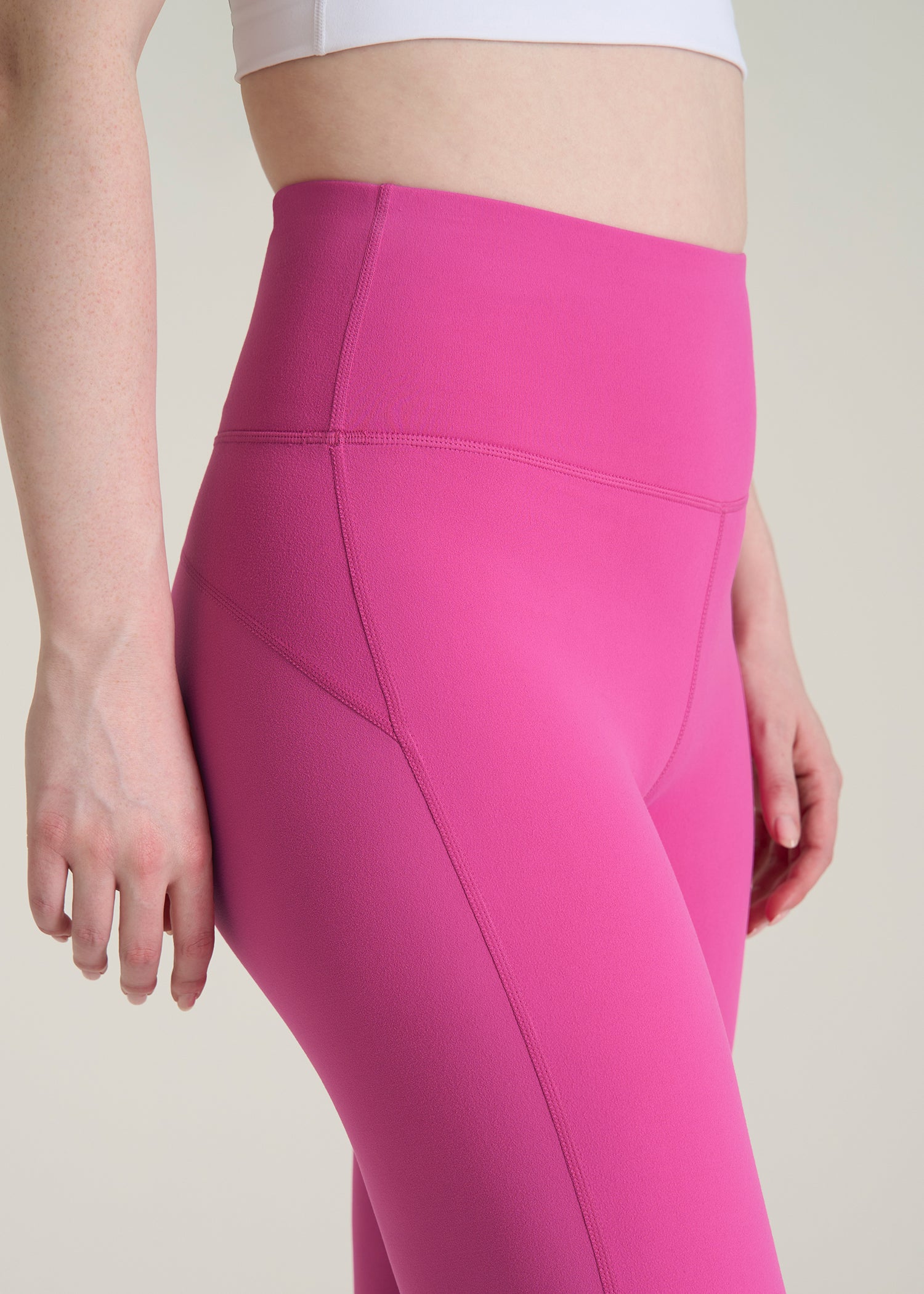 Balance Flare Yoga Pants for Tall Women in Magenta
