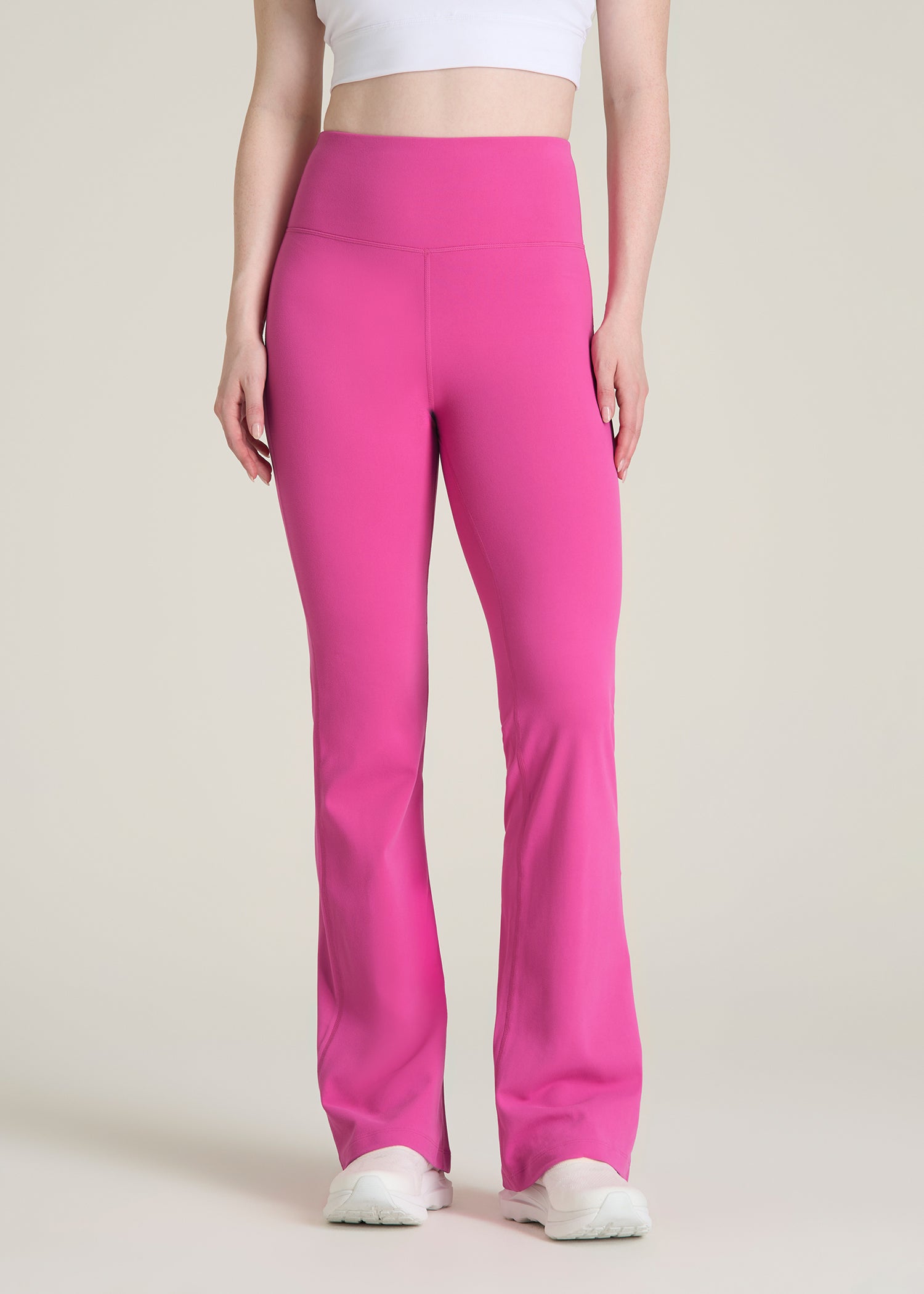 Balance Flare Yoga Pants for Tall Women in Magenta