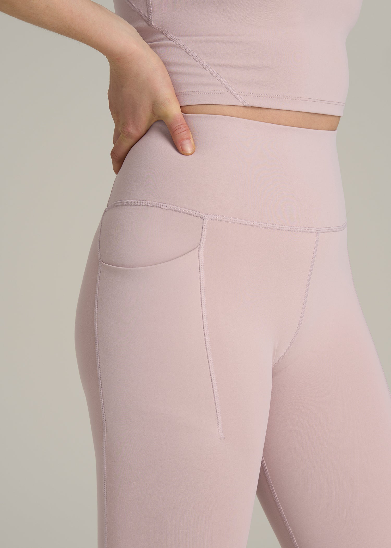 Balance Cinched Back Pocket Legging for Tall Women in Desert Rose