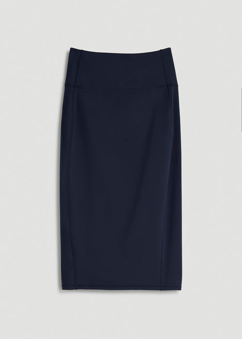 Balance Slim Fit High Rise Skirt for Tall Women in Evening Blue