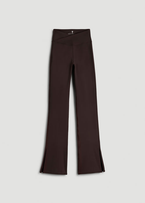 Balance Split Flare Pants for Tall Women in Espresso
