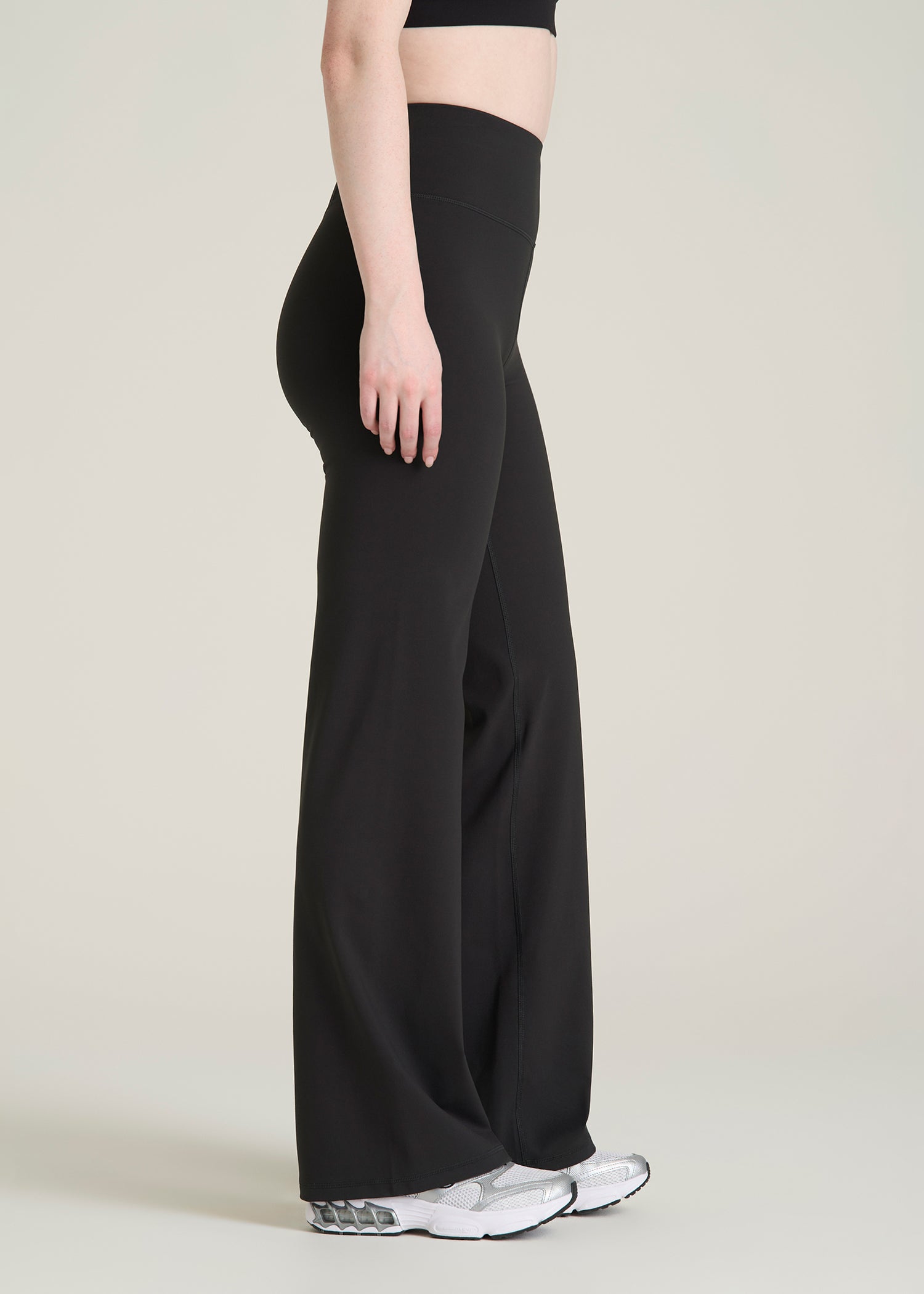 Balance Wide Leg Yoga Pants for Tall Women in Black