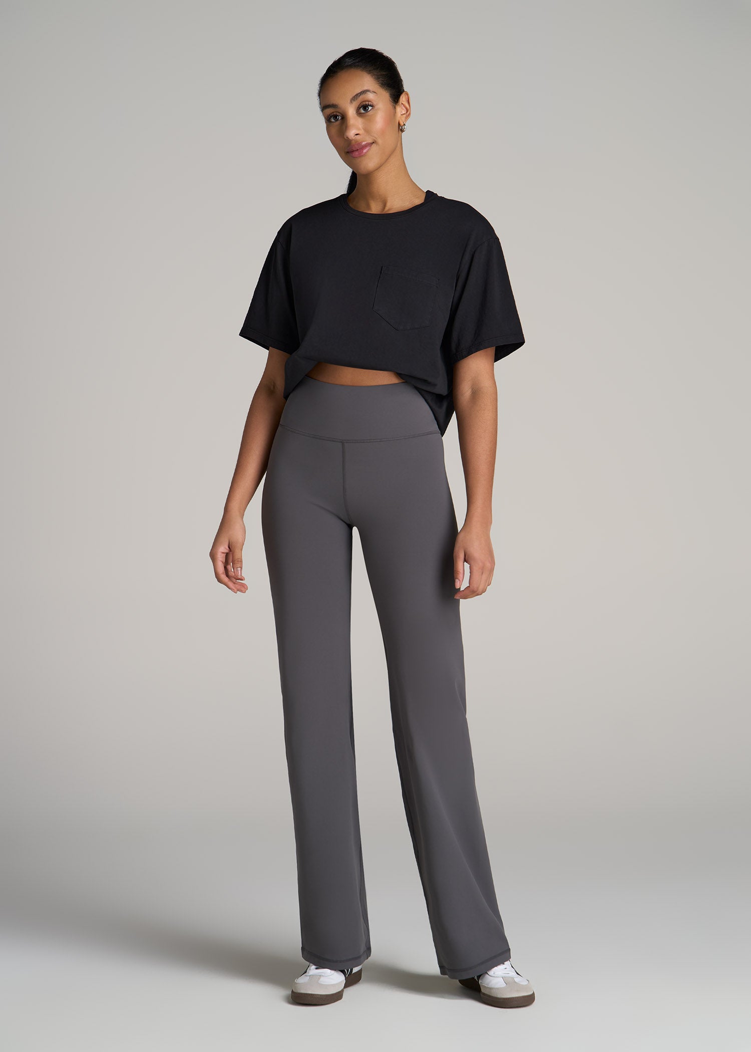 Balance Wide-Leg Pants for Tall Women in Charcoal