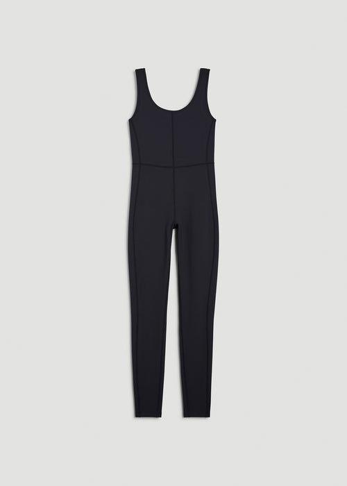 Balance Scoop Neck Jumpsuit for Tall Women in Black