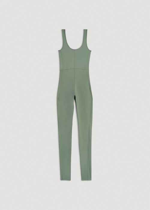 Balance Scoop Neck Jumpsuit for Tall Women in Dark Seagrass