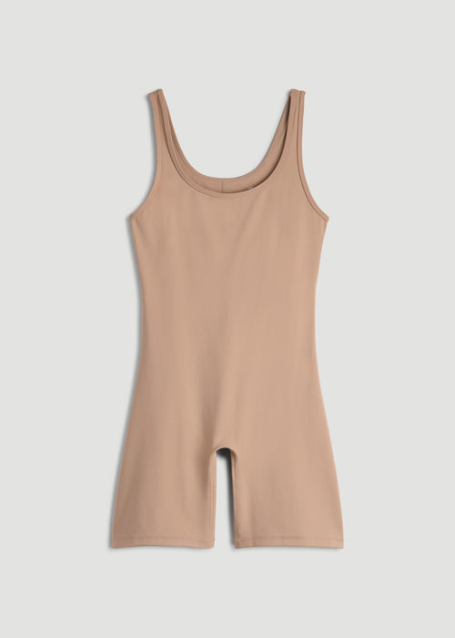 Balance Scoopneck Romper for Tall Women in Sun Tan