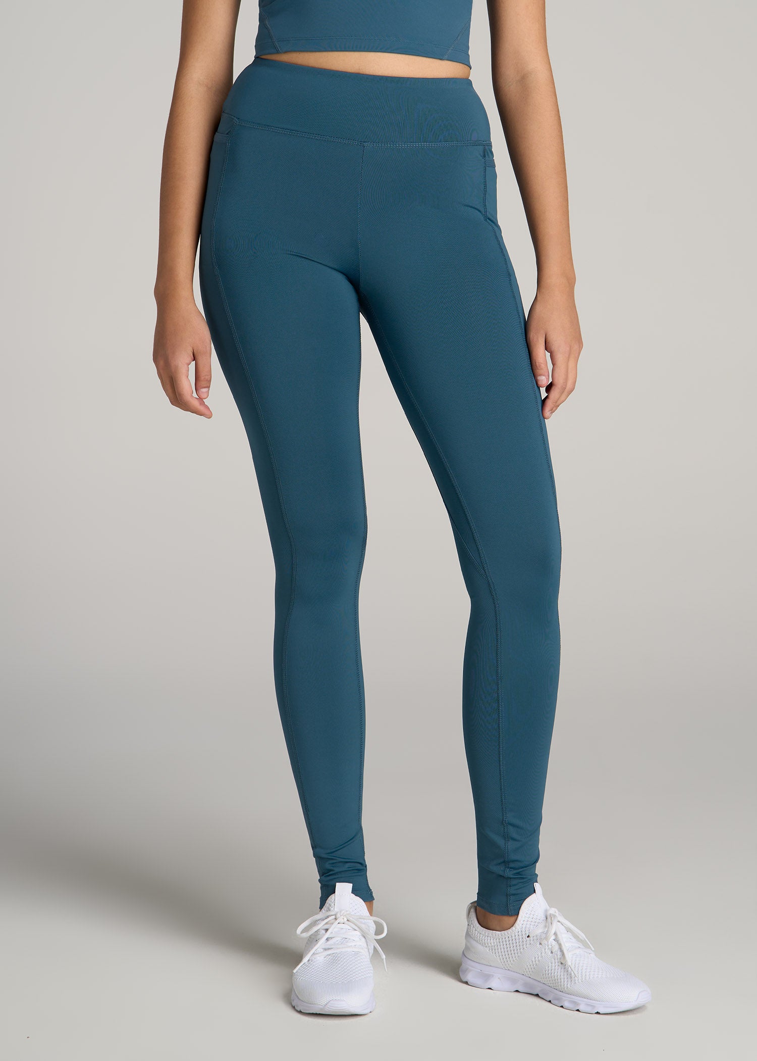 Bella Outer-Pocket Leggings for Tall Women in Deep Water