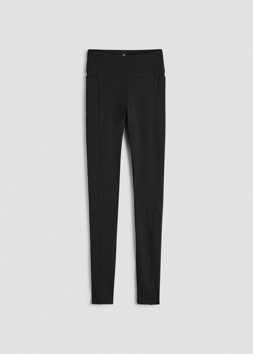 Bella Outer-Pocket Leggings for Tall Women in Black