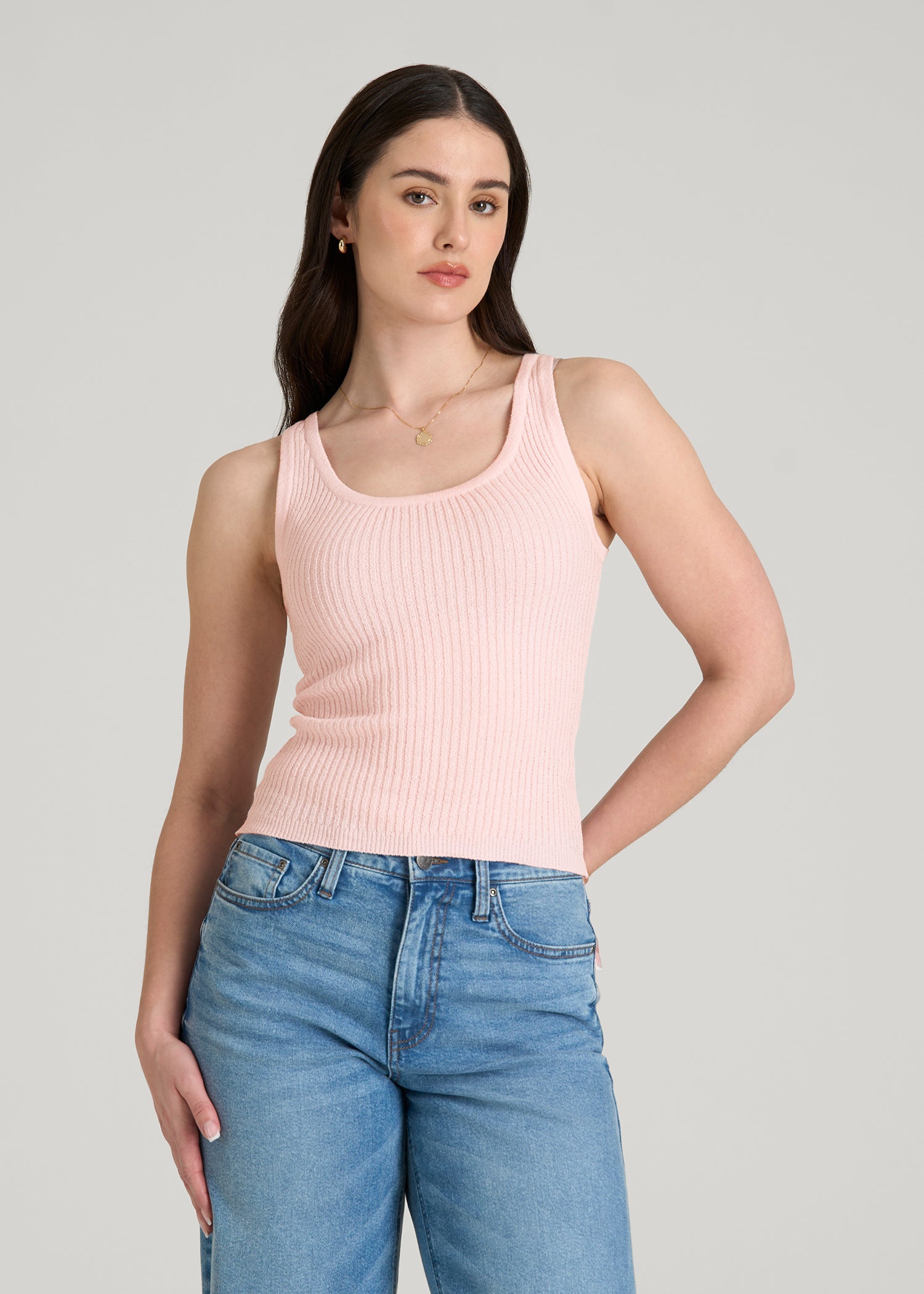 Boucle Knit Tank for Tall Women | American Tall