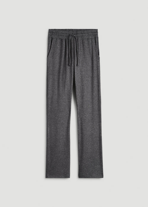 Open-Bottom Cozy PJ Lounge Pants for Tall Women in Charcoal Mix