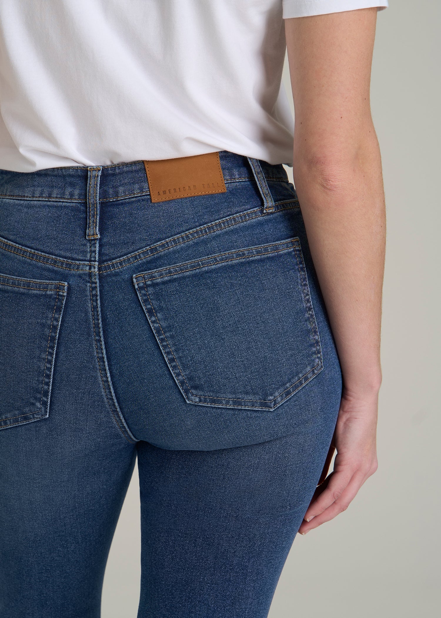 Chloe High Rise Flare Jeans for Tall Women in Stellar Blue Wash