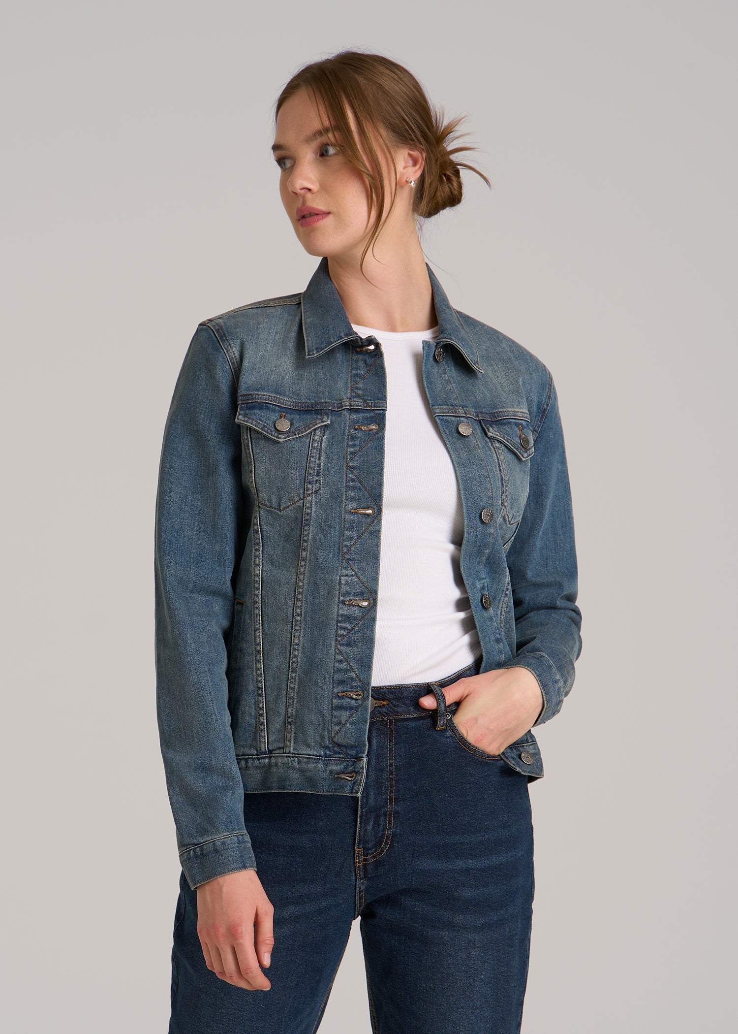 tall denim jacket