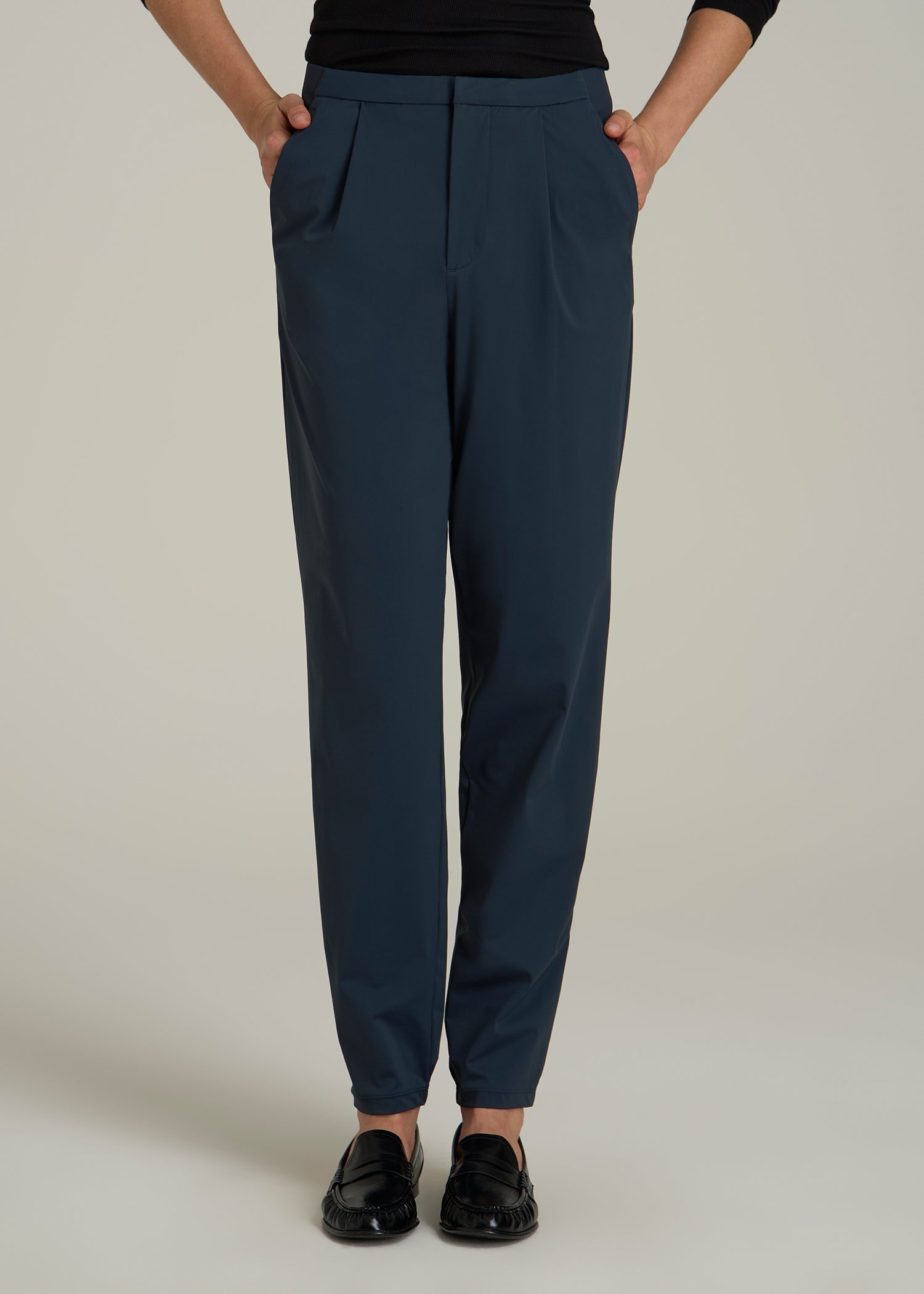 Commuter Pleated Jogger Pant in for Tall Women Navy