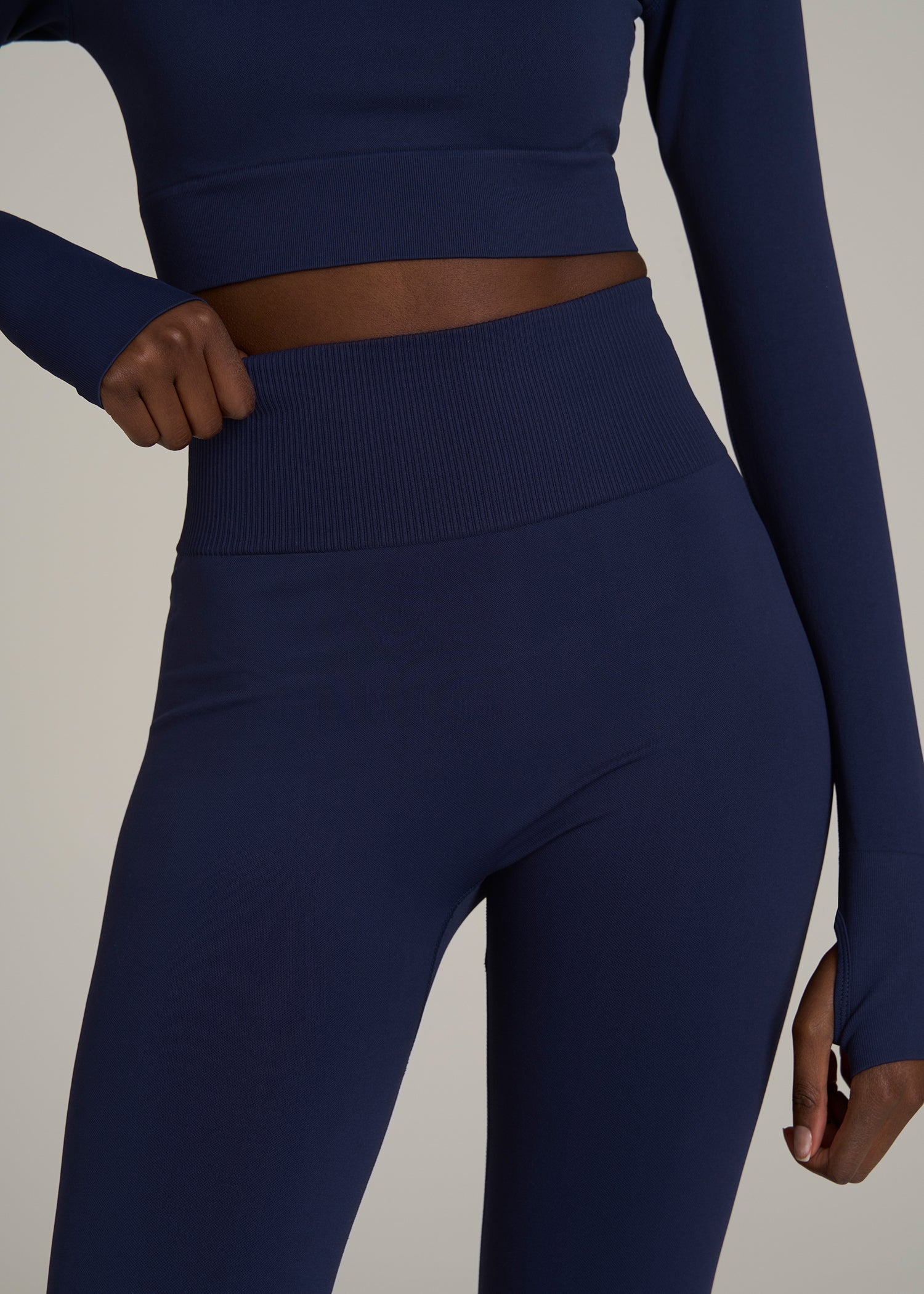 Compression Training Leggings for Tall Women in Regal Blue