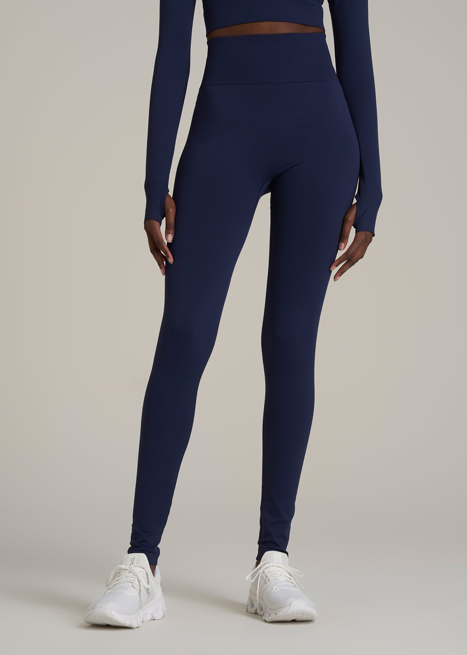Compression Training Leggings for Tall Women in Regal Blue
