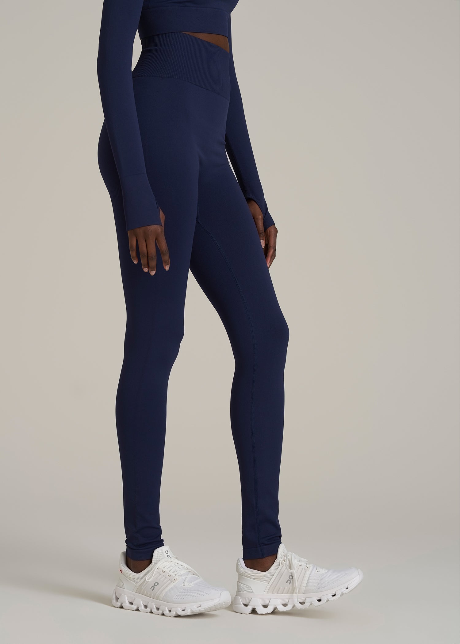 Compression Training Leggings for Tall Women in Regal Blue