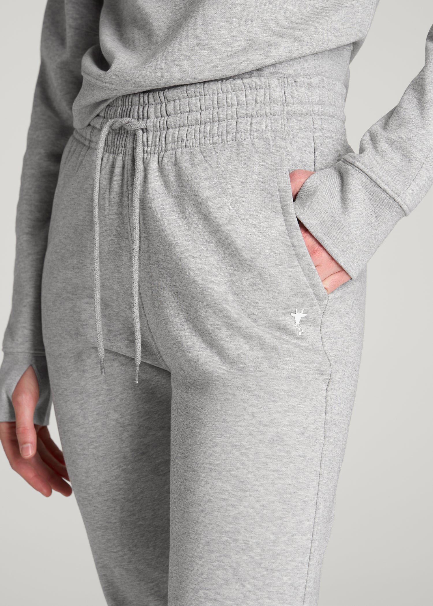 Core Motion Slim Fit Sweatpants for Tall Women in Grey Mix