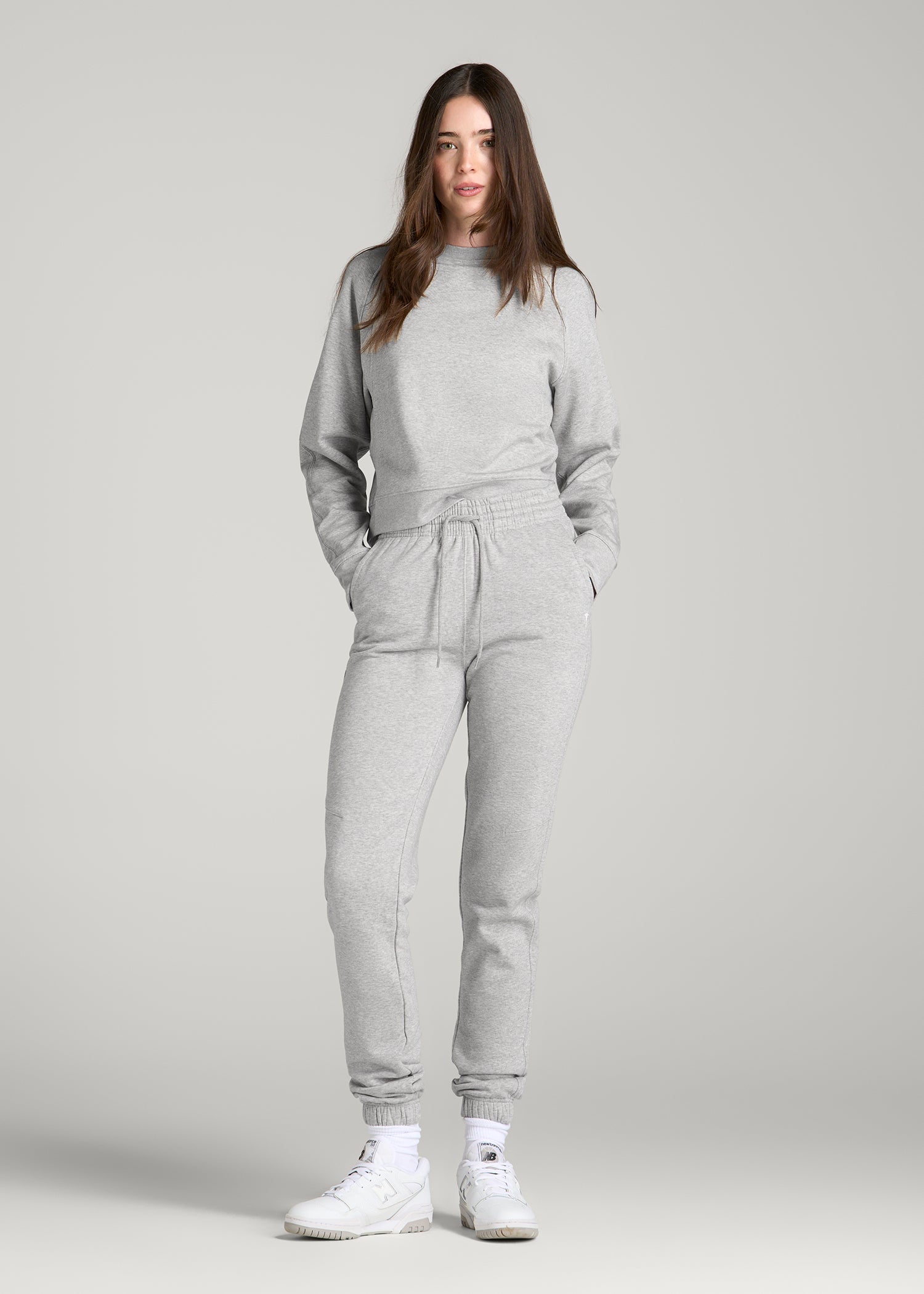 Core Motion Slim Fit Sweatpants for Tall Women in Grey Mix