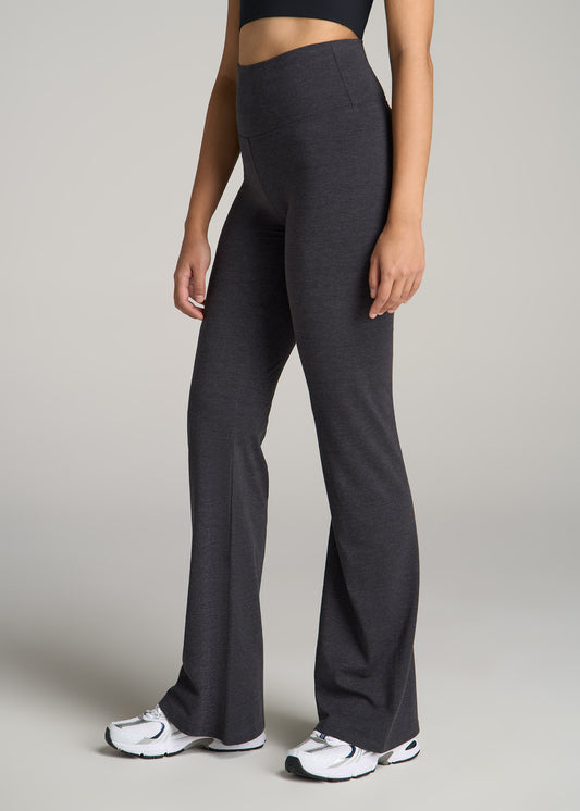 Tall Women's Cotton Flare Legging in Shadow Grey Mix