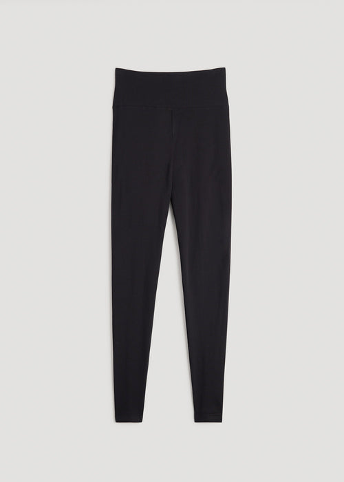 Cotton Leggings for Tall Women in Black