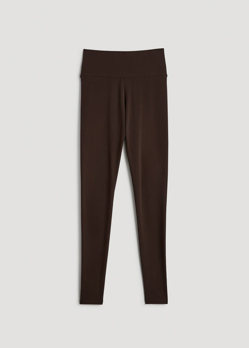 Cotton Leggings for Tall Women in Espresso