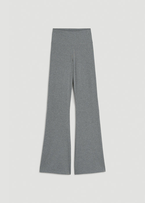 Cotton flare legging for Tall Women in Mid Grey Heather