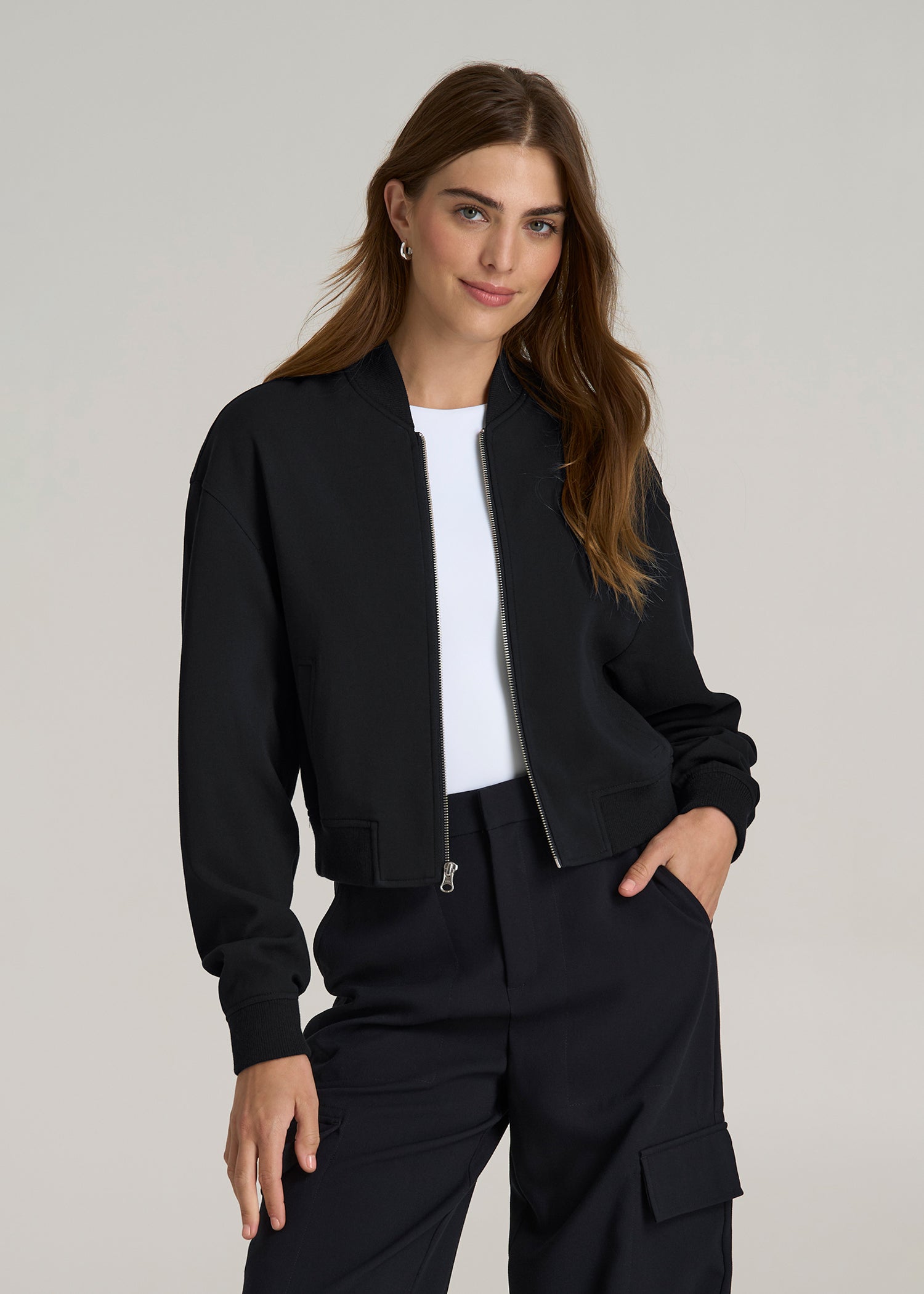 American Style Bomber Jacket Jacket Outfit Navy Blue Bomber Jacket