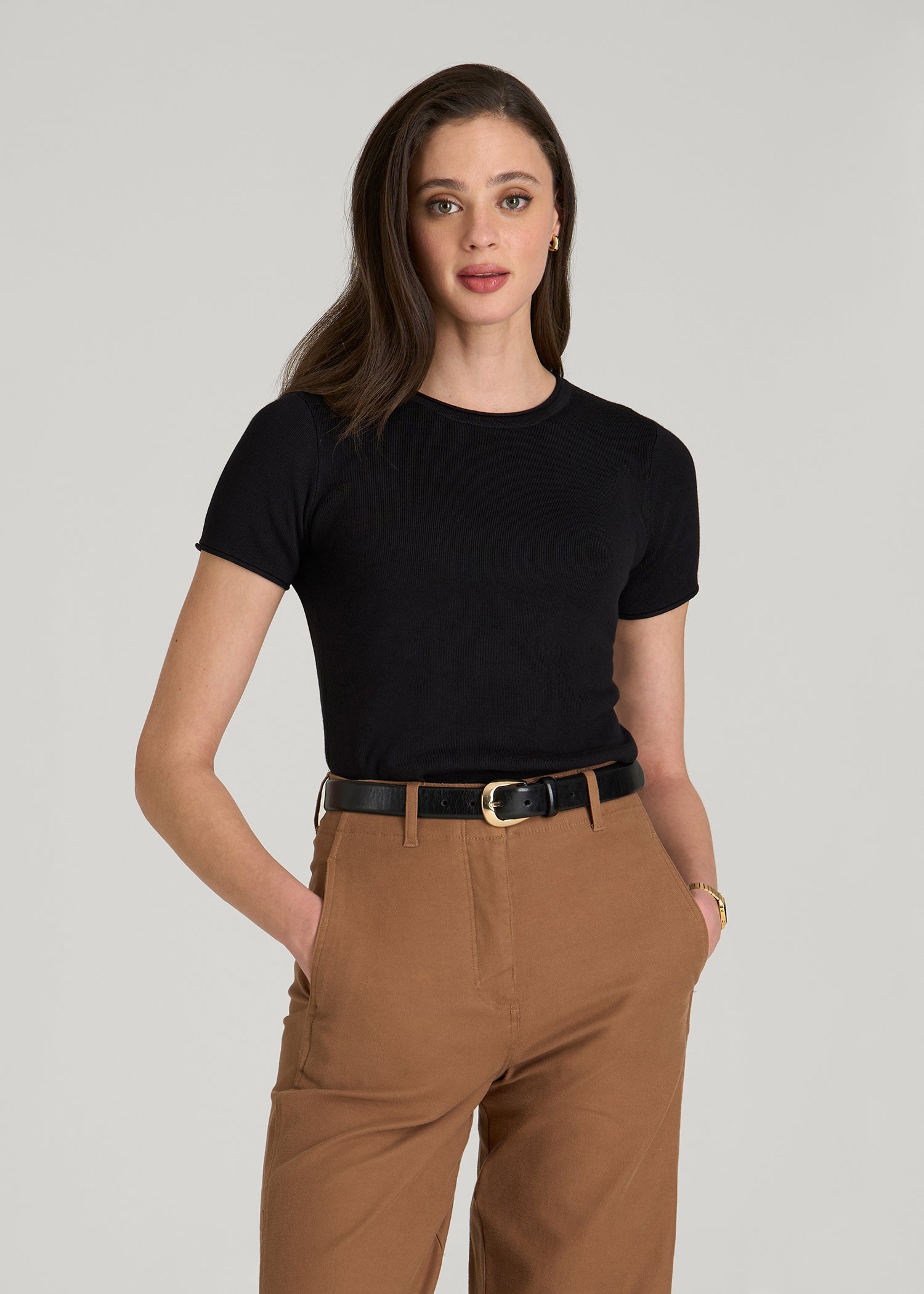 Cropped Knit Tee for Tall Women | American Tall