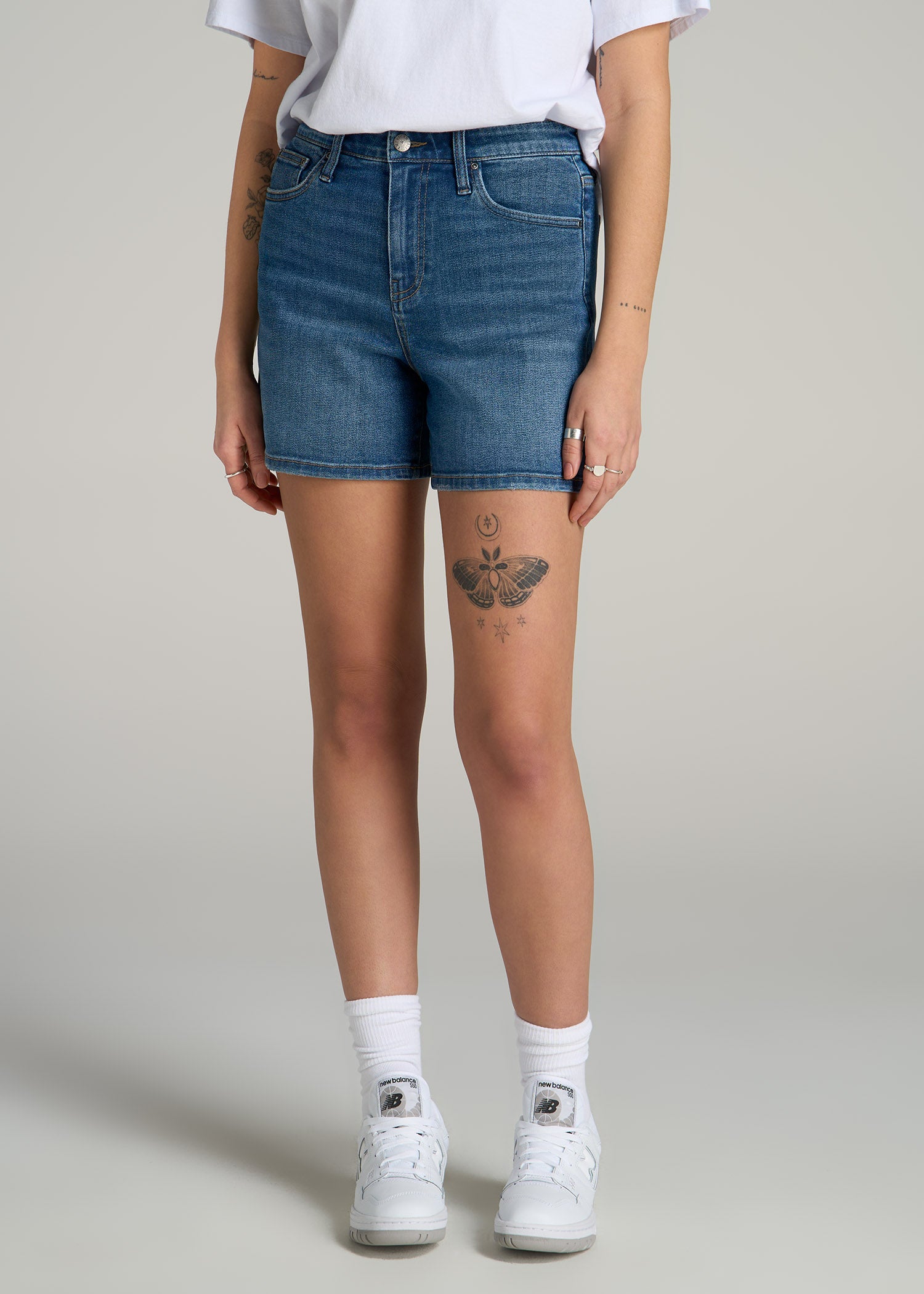 Womens high waisted denim shops shorts