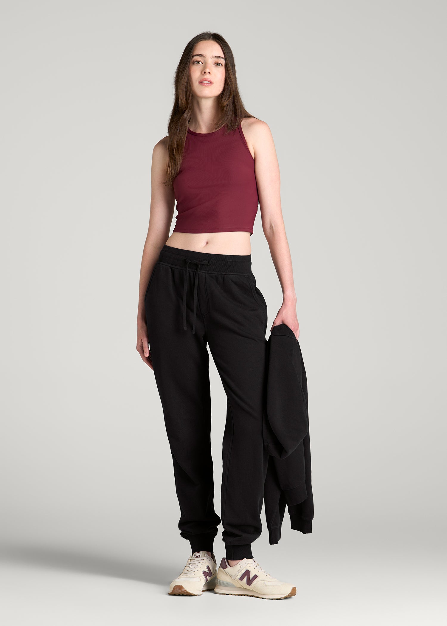 Everyday French Terry Jogger for Tall Women in Black