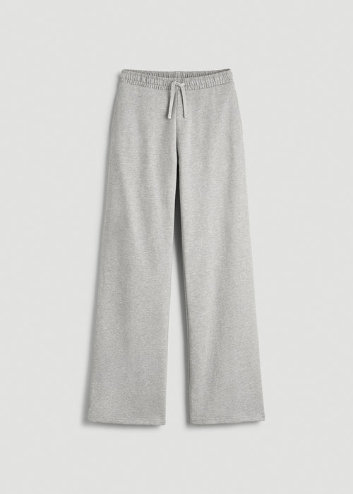 Everyday Terry Midrise Wide Leg Pants for Tall Women in Grey Mix