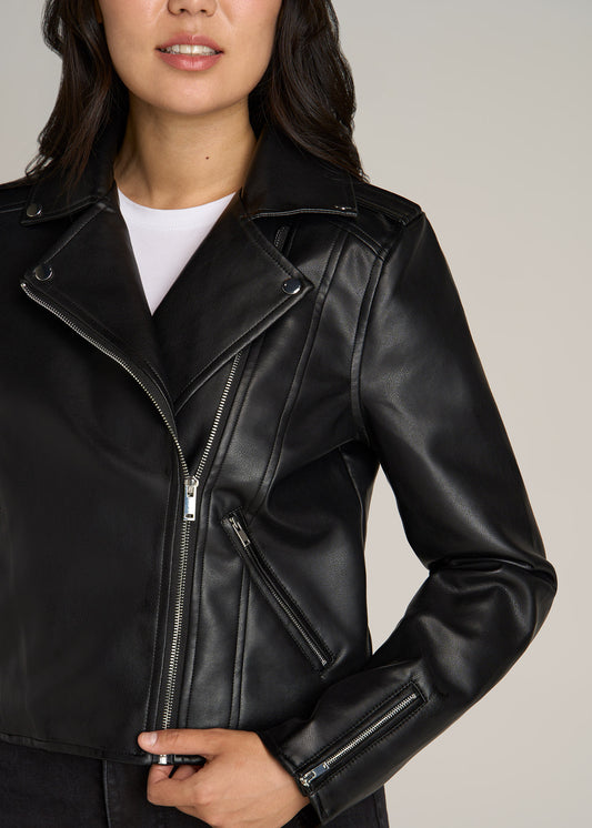 American-Tall-Women-Faux-Leather-Moto-Jacket-Black-detail