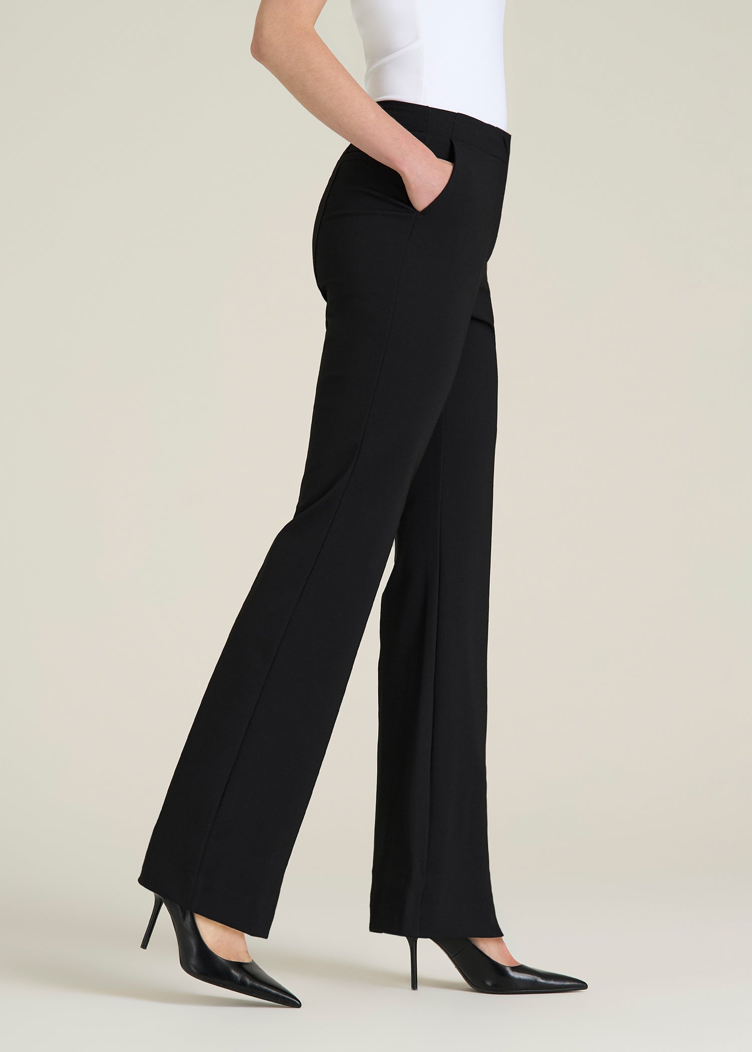 Freedom Flex Flare Dress Pants for Tall Women in Black