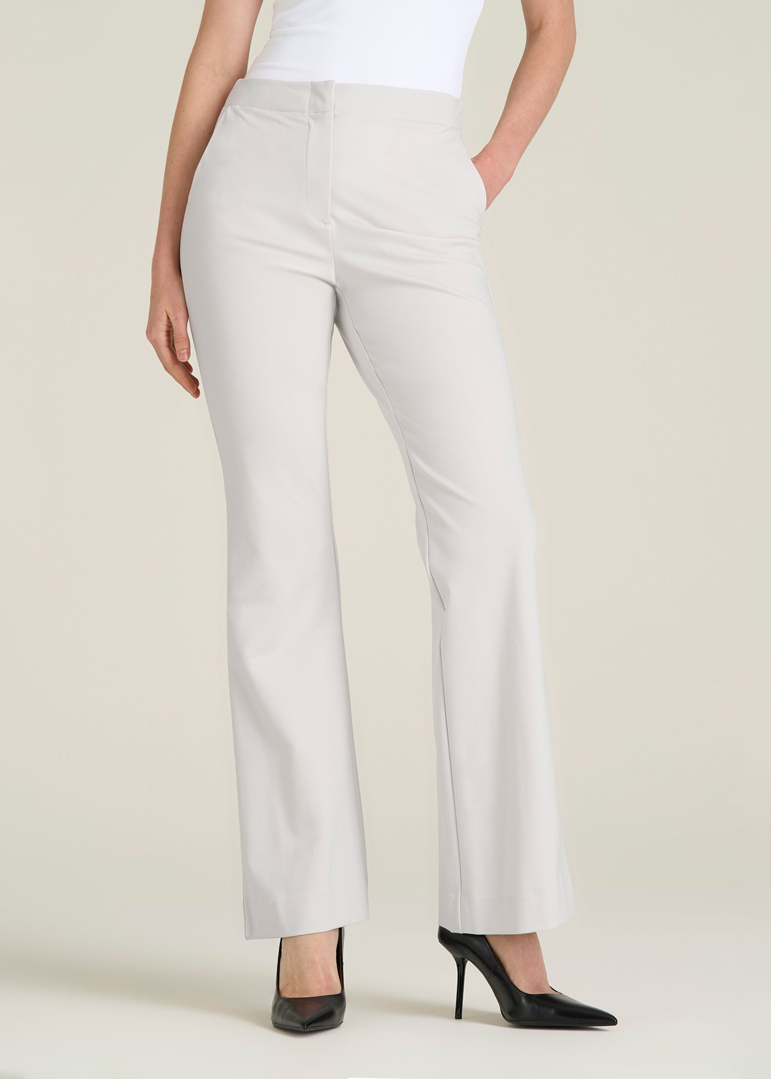 flare dress pants Freedom Flex Flare Dress Pants for Tall Women in White Sand 6 / Extra Tall / White Sand