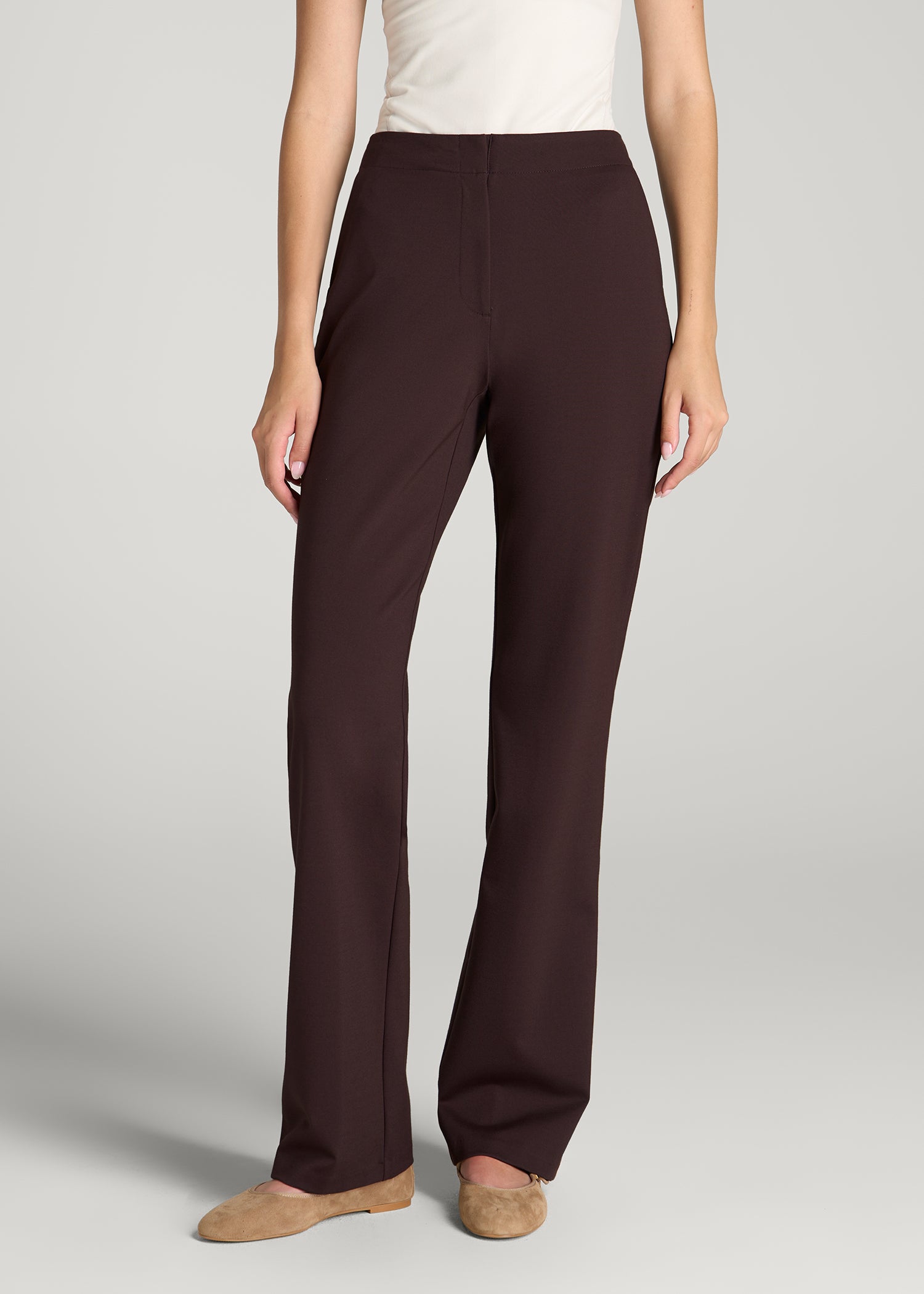 Freedom Flex Straight Leg Dress Pants for Tall Women in Espresso