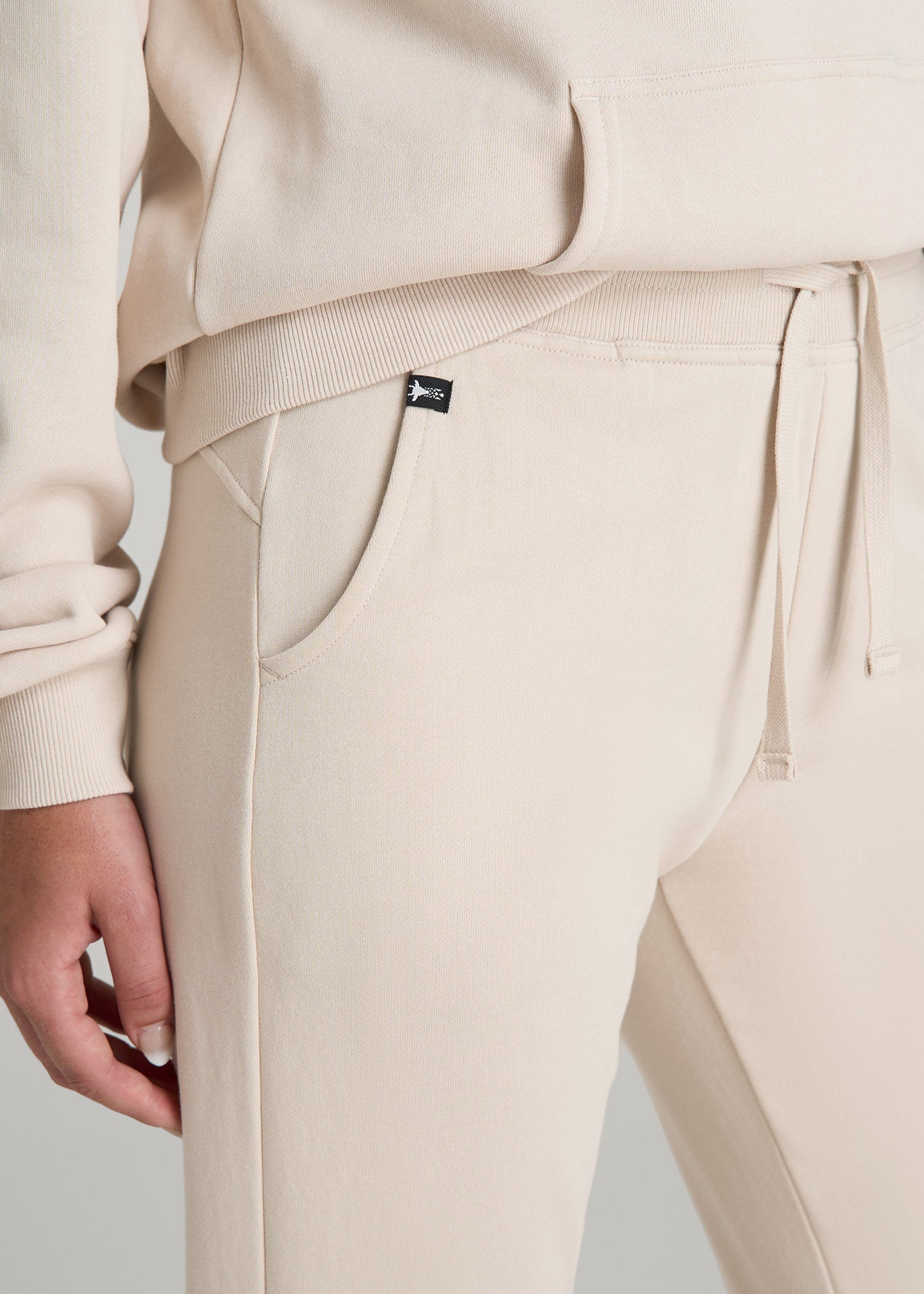 Wearever 2.0 French Terry Jogger for Tall Women in Light Stone