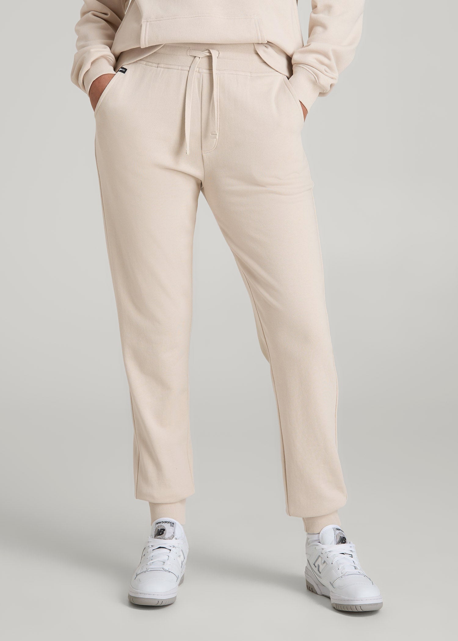 Wearever 2.0 French Terry Jogger for Tall Women in Light Stone