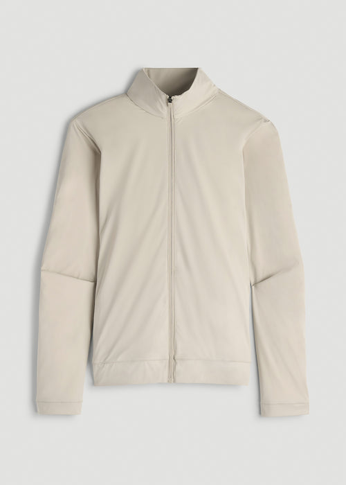 Front Zip Commuter Jacket for Tall Women in Stone
