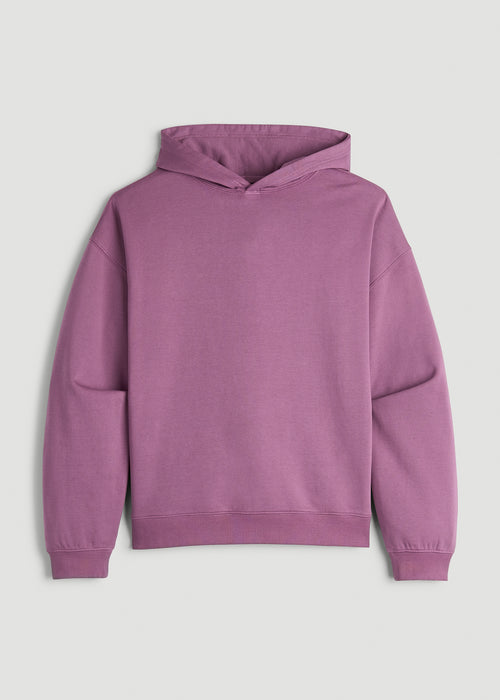 Garment Dyed Hoodie for Tall Women in Argyle Purple