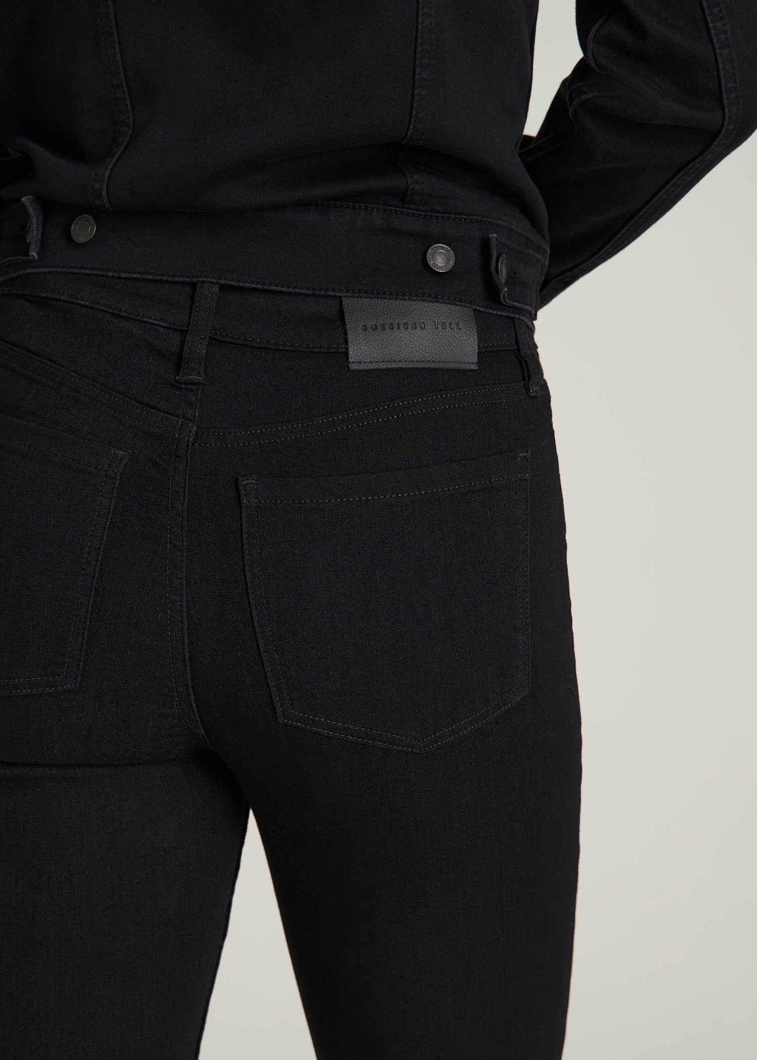 Georgia High-Rise Skinny Jeans for Tall Women in Optimum Black