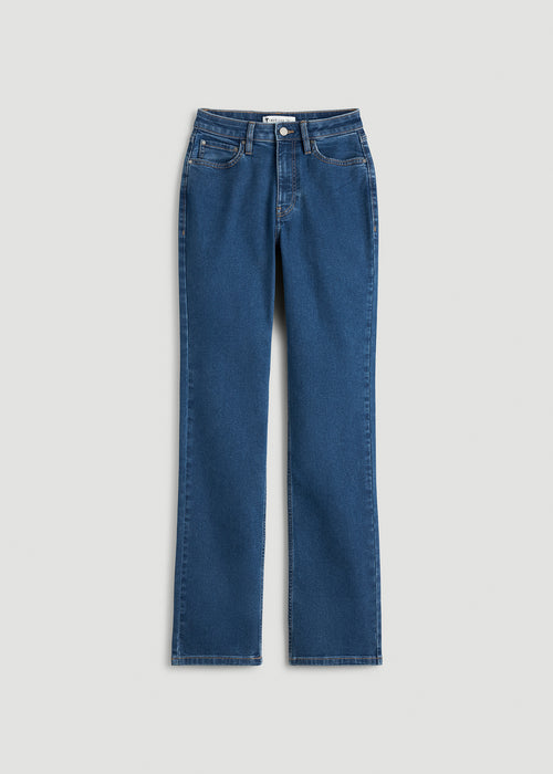 Harper High-Rise Straight Stretch Jeans for Tall Women in New Colorado Blue