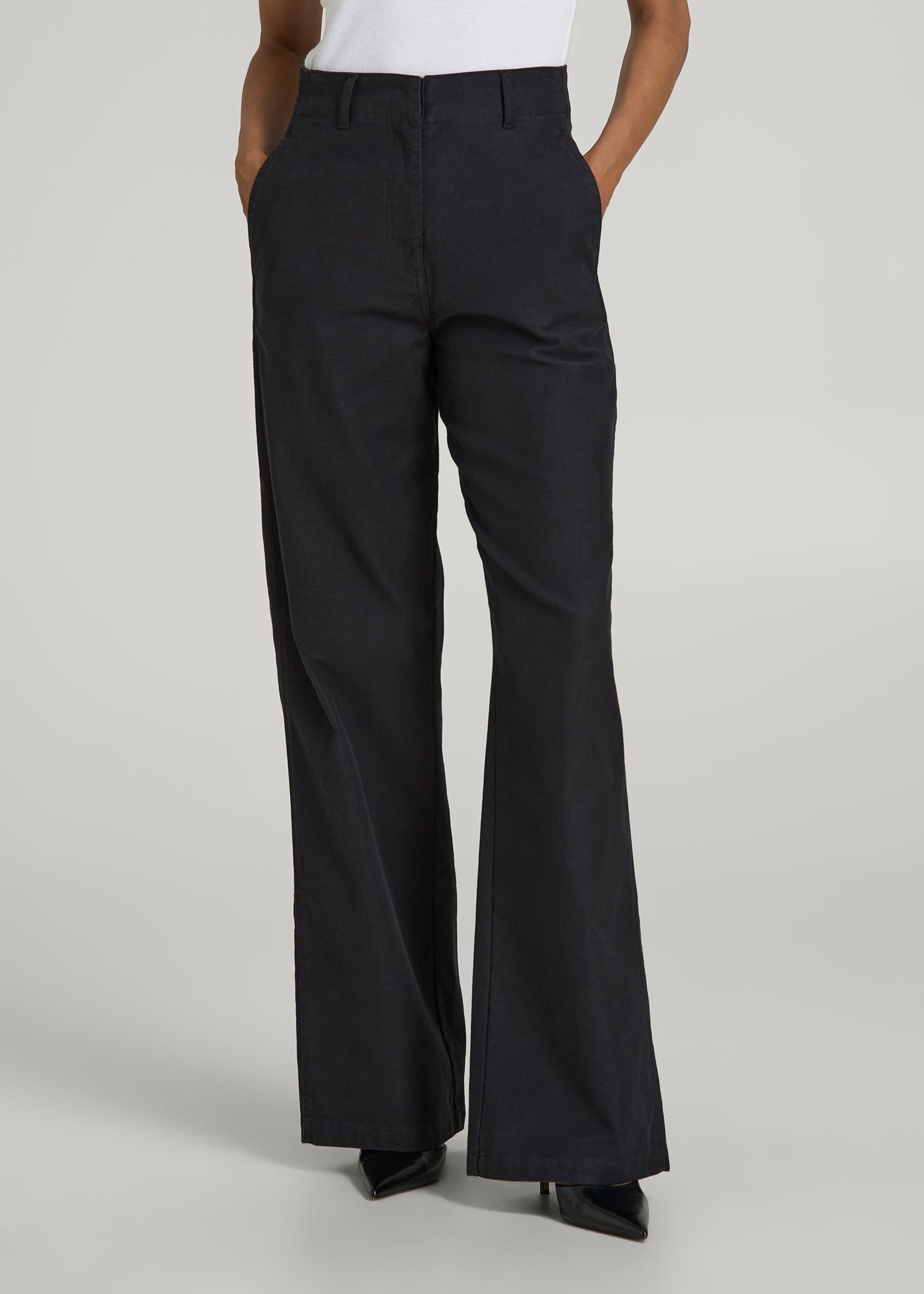 ★新品★HIGH WAIST CHINO PANTS High Rise Wide Leg Flat Front Chino Pants for Tall Women