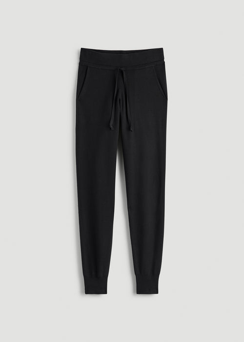 Knit Lounge Joggers for Tall Women in Black