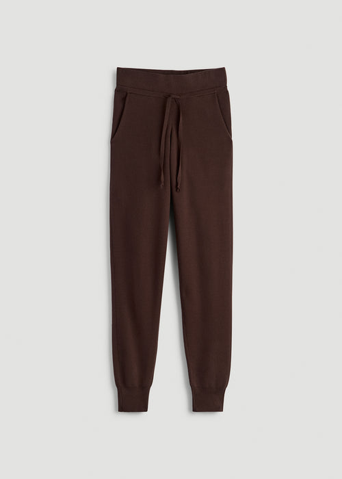 Knit Lounge Joggers for Tall Women in Chocolate