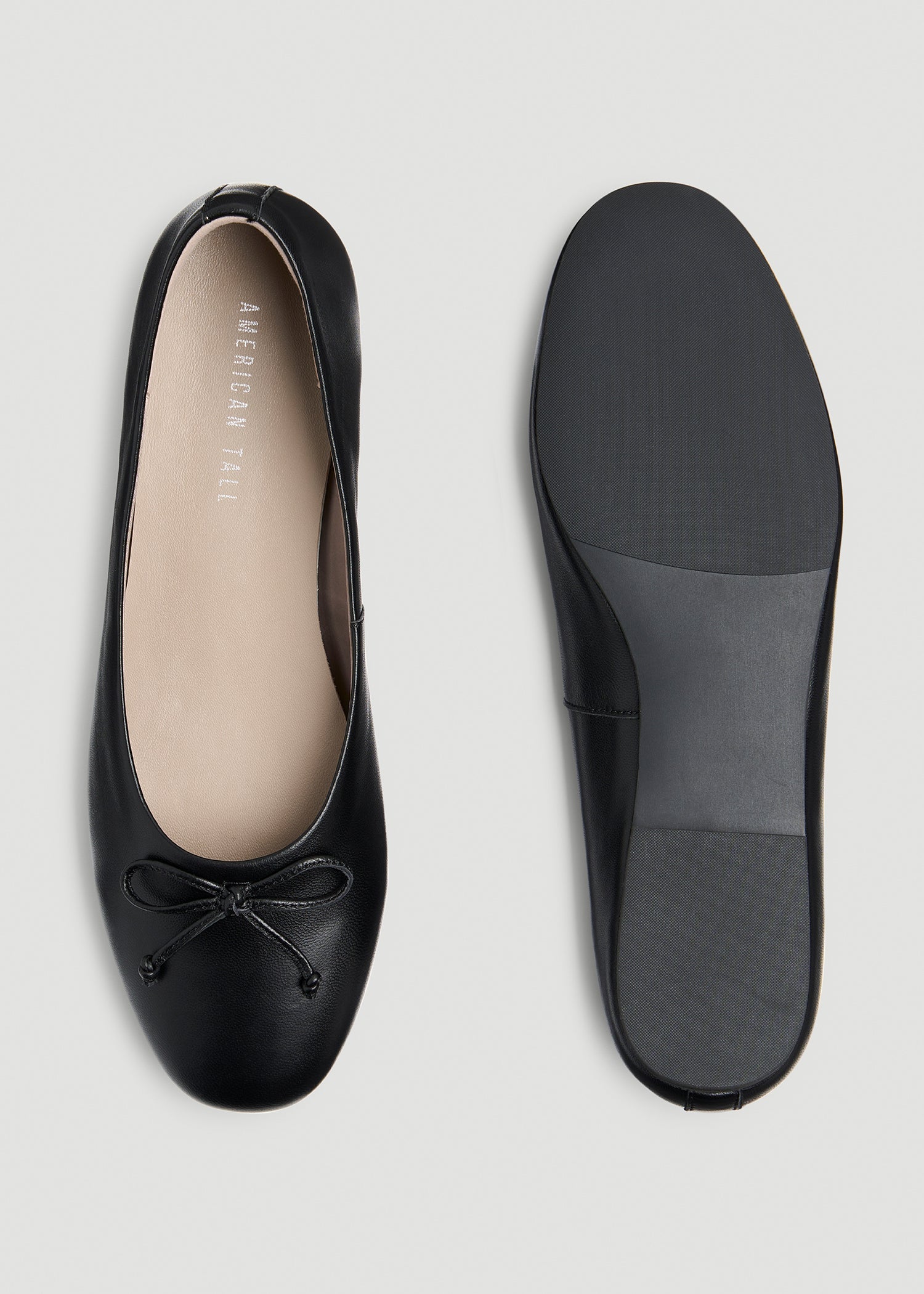 Leather Ballet Flat for Tall Women in Black