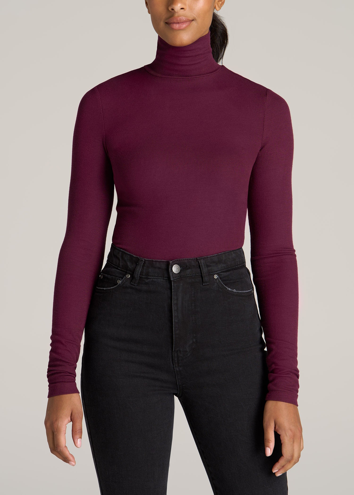 Fitted Ribbed Turtleneck Sweater