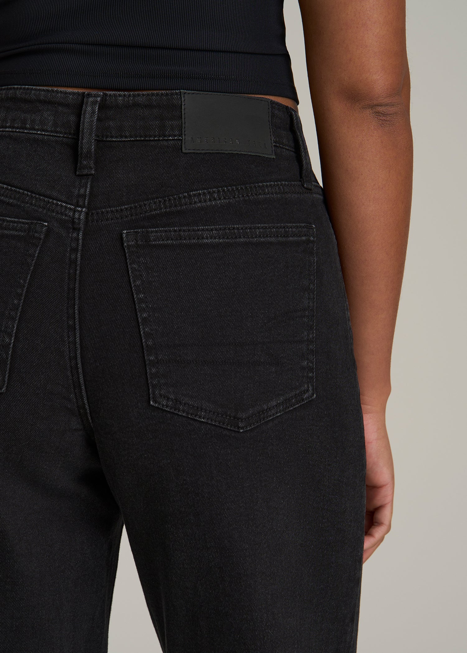 Luna High-Rise Wide-Leg Jeans for Tall Women in Onyx Black Wash