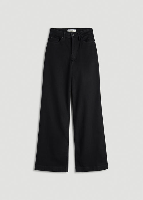 Luna High-Rise Wide-Leg Jeans for Tall Women in Optimum Black