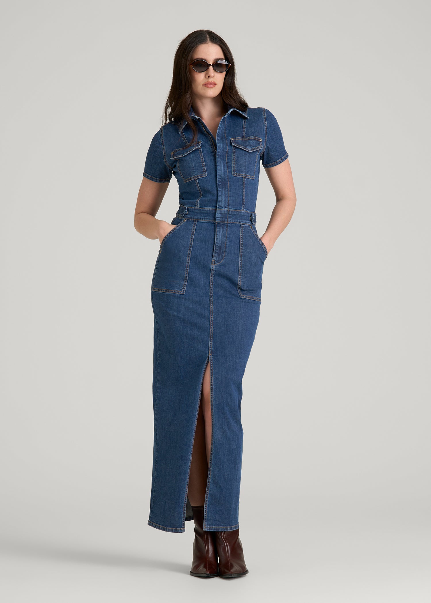 Maxi Denim Dress for Tall Women | American Tall Maxi Denim Dress for Tall Women | American Tall