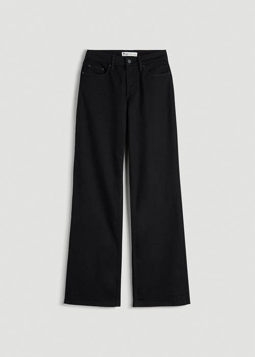 Mid-Rise Relaxed Fit Jeans for Tall Women in Optimum Black